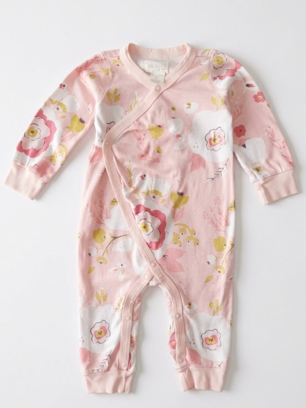Little Planet by Carter’s Organic Cotton Floral Kimono Romper - Size 9 M